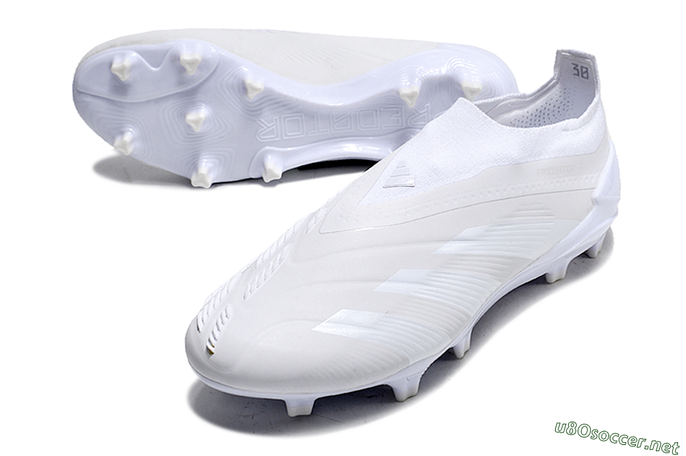 Men's Adidas Predator Accuracy+ FG Football Boots - White/White 3