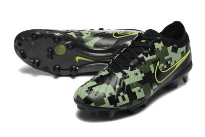 Men's Nike Tiempo Legend 10 Elite FG Football Boots - Black/Camo/Yellow