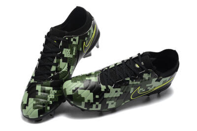 Men's Nike Tiempo Legend 10 Elite FG Football Boots - Black/Camo/Yellow