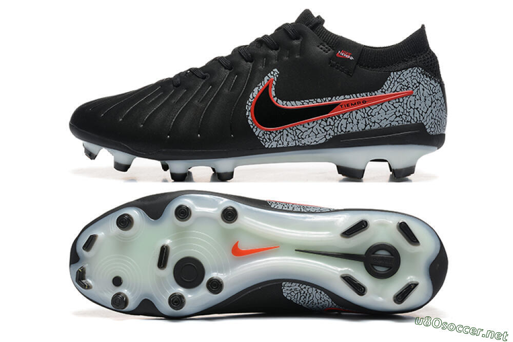 Men's Nike Tiempo Legend 10 Elite FG Football Boots - Black/Red/Grey 1