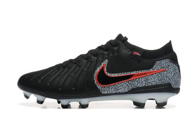 Men's Nike Tiempo Legend 10 Elite FG Football Boots - Black/Red/Grey