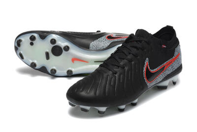 Men's Nike Tiempo Legend 10 Elite FG Football Boots - Black/Red/Grey