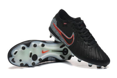 Men's Nike Tiempo Legend 10 Elite FG Football Boots - Black/Red/Grey