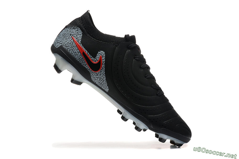Men's Nike Tiempo Legend 10 Elite FG Football Boots - Black/Red/Grey 7