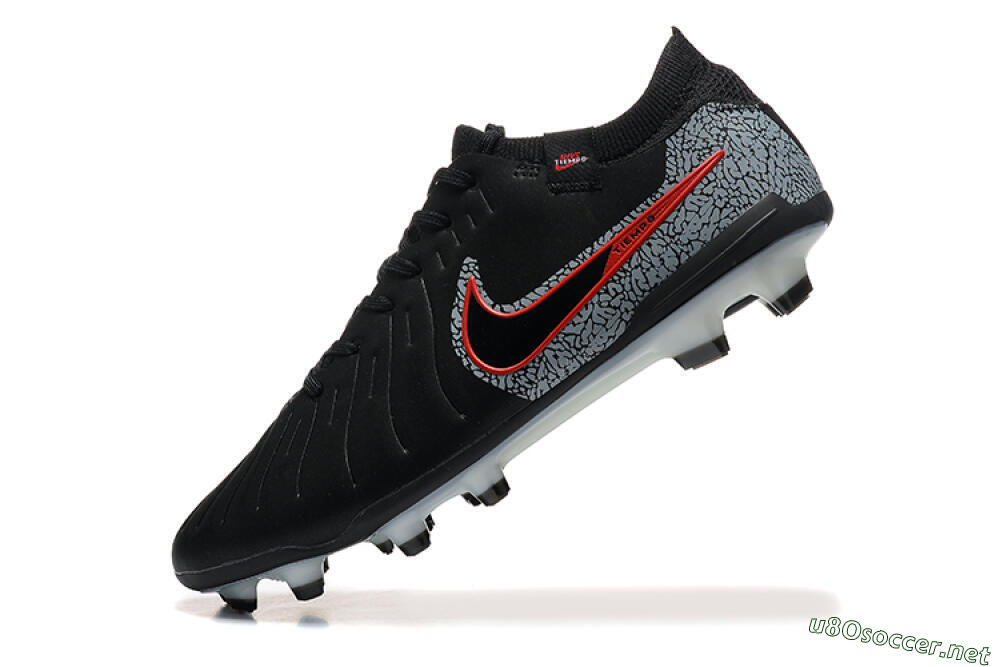 Men's Nike Tiempo Legend 10 Elite FG Football Boots - Black/Red/Grey 8