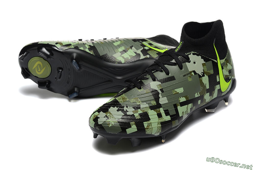 Men's Nike Phantom Luna Elite NU FG Football Boots - Black/Camo/Yellow 3
