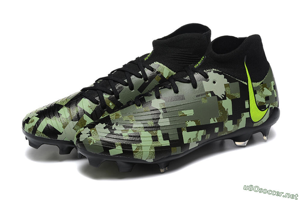 Men's Nike Phantom Luna Elite NU FG Football Boots - Black/Camo/Yellow 5