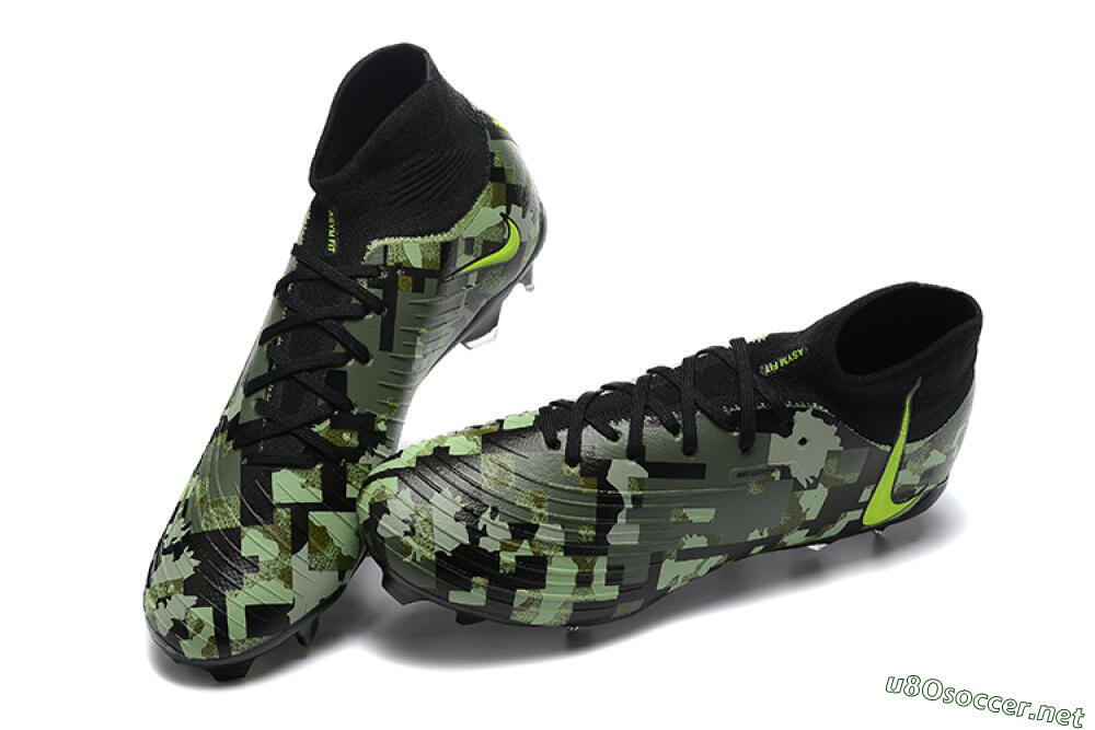 Men's Nike Phantom Luna Elite NU FG Football Boots - Black/Camo/Yellow 6