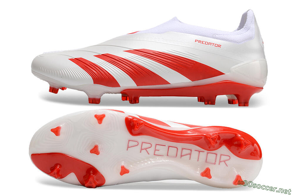 Men's Adidas Predator Accuracy+ FG Football Boots - Beige/White/Red 1