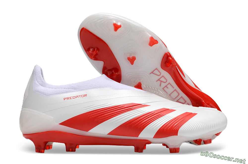 Men's Adidas Predator Accuracy+ FG Football Boots - Beige/White/Red 2