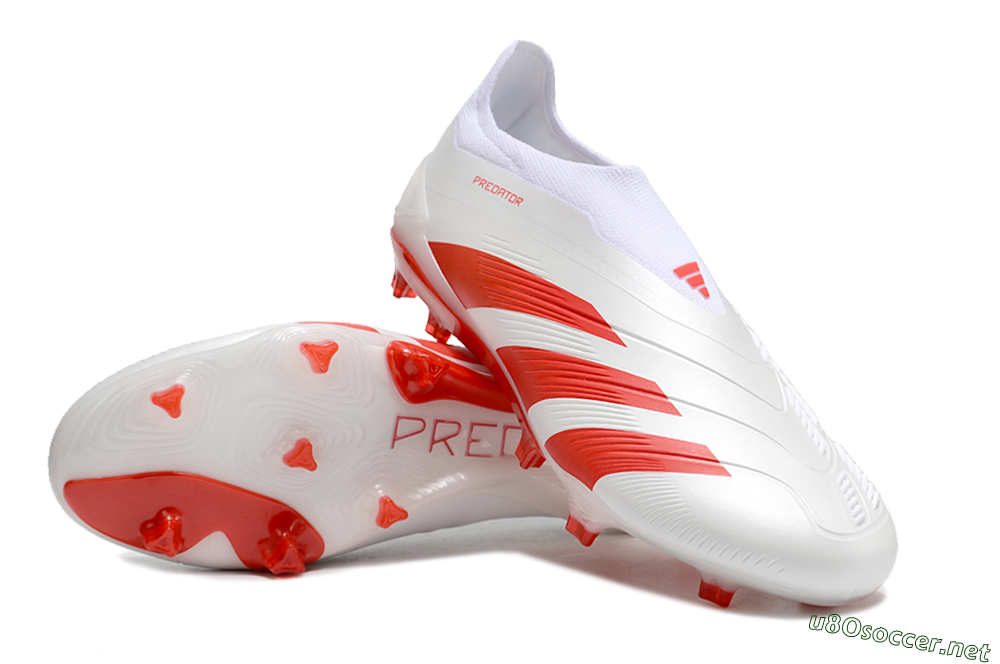 Men's Adidas Predator Accuracy+ FG Football Boots - Beige/White/Red 3