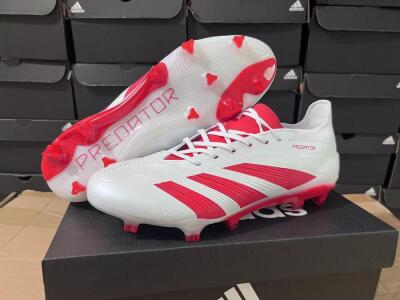 Men's Adidas Predator Accuracy.1 FG Football Boots - Beige/White/Red