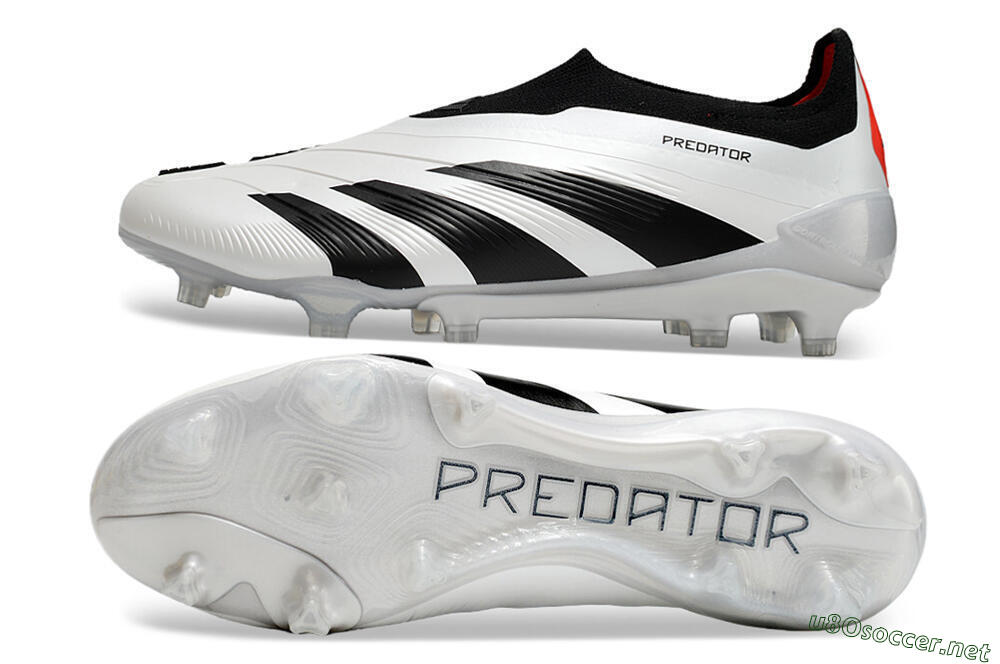 Men's Adidas Predator Accuracy+ FG Football Boots - White/Black/Red 1