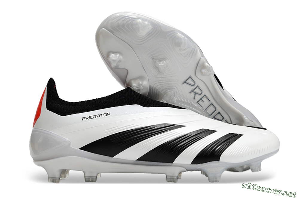 Men's Adidas Predator Accuracy+ FG Football Boots - White/Black/Red 2