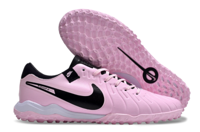 Men's Nike Tiempo Legend 10 Pro TF Football Shoes - Pink/Black/White