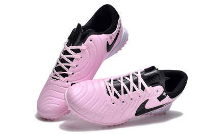 Men's Nike Tiempo Legend 10 Pro TF Football Shoes - Pink/Black/White