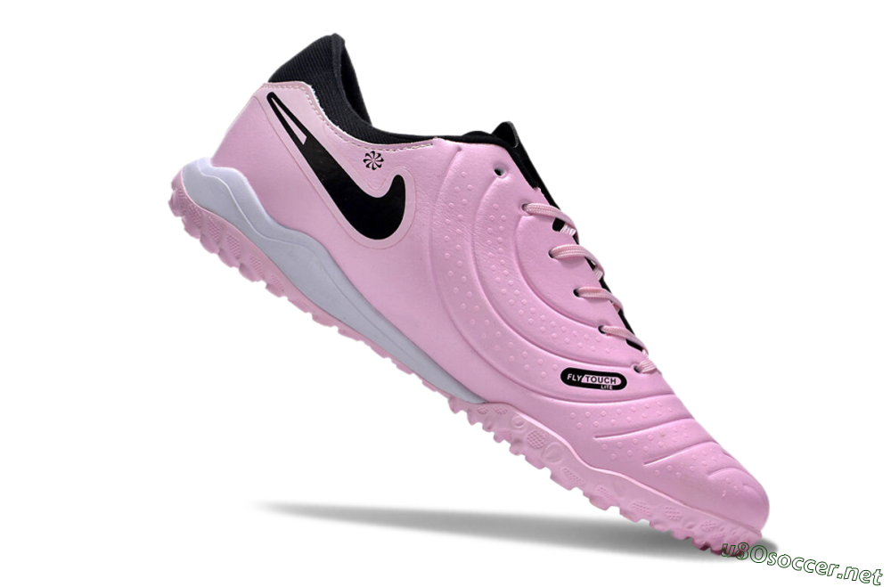 Men's Nike Tiempo Legend 10 Pro TF Football Shoes - Pink/Black/White 4