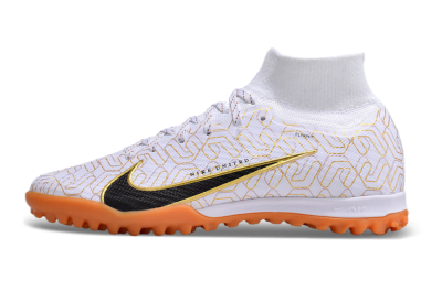Unisex Nike Air Zoom Mercurial Superfly 9 Elite TF Football Shoes - White/Black/Gold