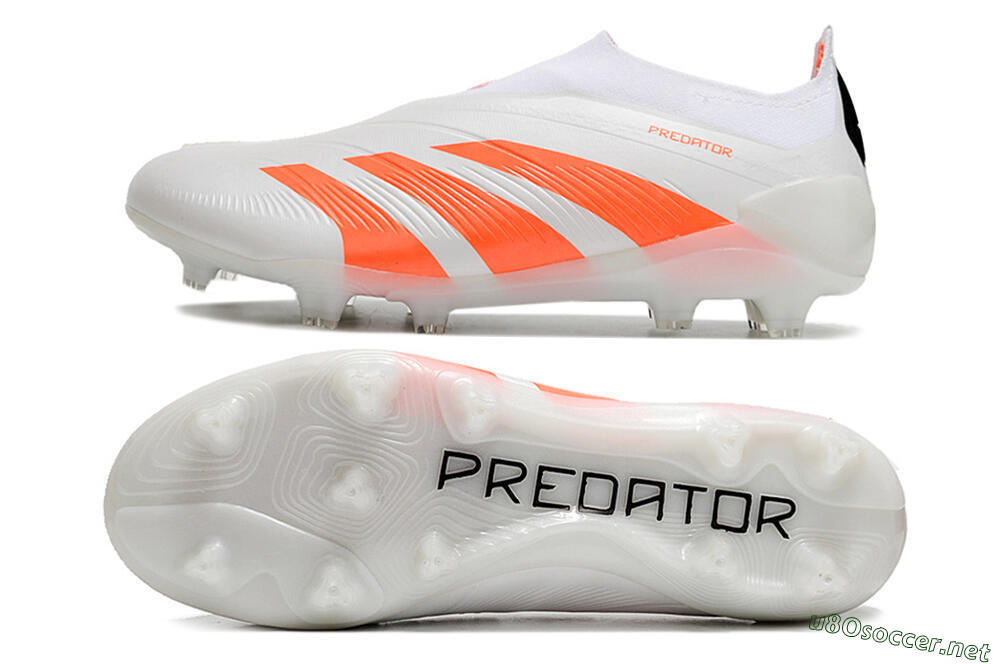 Unisex Adidas Predator Accuracy+ FG Football Boots - Beige/White/Red 1