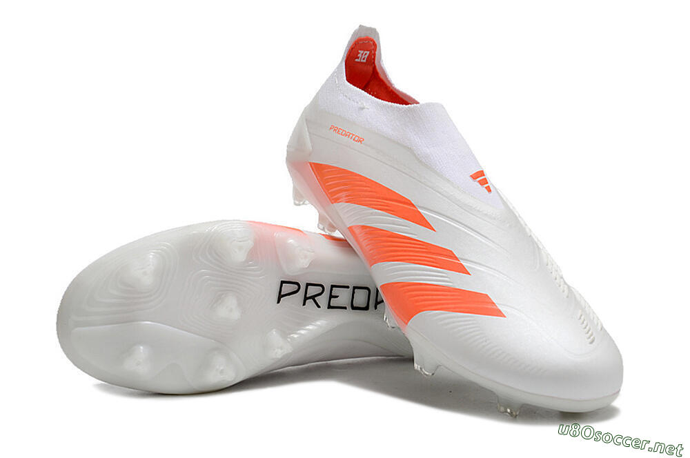 Unisex Adidas Predator Accuracy+ FG Football Boots - Beige/White/Red 3