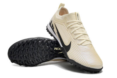 Unisex Nike Air Zoom Mercurial Vapor 15 Elite TF Football Shoes - Beige/Black/White