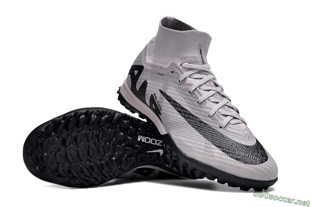 Unisex Nike Air Zoom Mercurial Superfly 9 Elite TF Football Shoes - Grey/Purple/Black 1