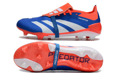 Unisex Adidas Predator Elite Foldover Tongue FG Football Boots - Blue/White/Red