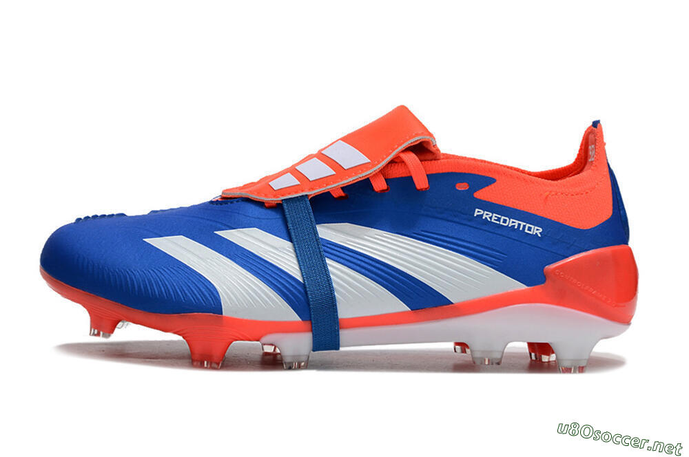 Unisex Adidas Predator Elite Foldover Tongue FG Football Boots - Blue/White/Red 0