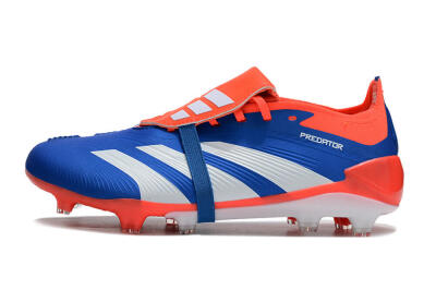 Unisex Adidas Predator Elite Foldover Tongue FG Football Boots - Blue/White/Red