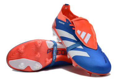 Unisex Adidas Predator Elite Foldover Tongue FG Football Boots - Blue/White/Red