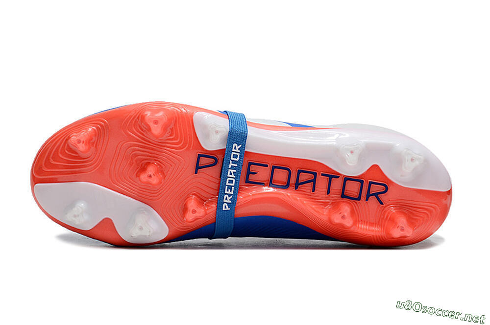 Unisex Adidas Predator Elite Foldover Tongue FG Football Boots - Blue/White/Red 6