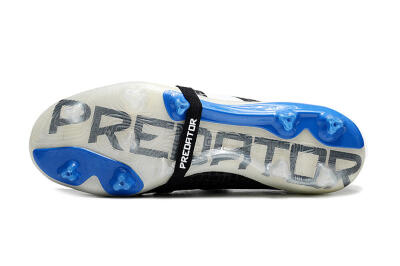 Unisex Adidas Predator Elite Foldover Tongue FG Football Boots - Black/White/Blue