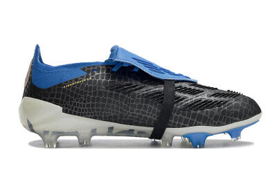 Unisex Adidas Predator Elite Foldover Tongue FG Football Boots - Black/White/Blue