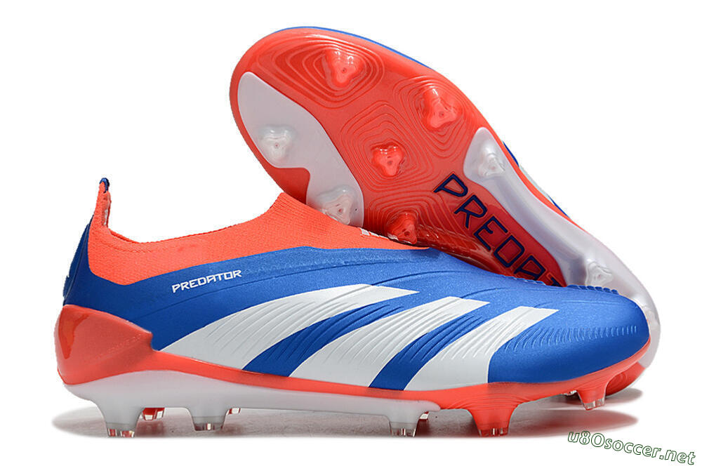 Unisex Adidas Predator Accuracy+ FG Football Boots - Blue/White/Red 2