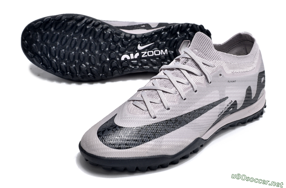 Unisex Nike Air Zoom Mercurial Vapor 15 Elite TF Football Shoes - Grey/Purple/Black 3