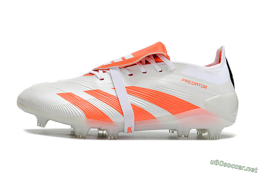 Unisex Adidas Predator Elite Foldover Tongue FG Football Boots - Beige/White/Red 0