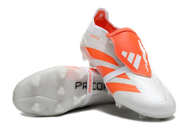Unisex Adidas Predator Elite Foldover Tongue FG Football Boots - Beige/White/Red