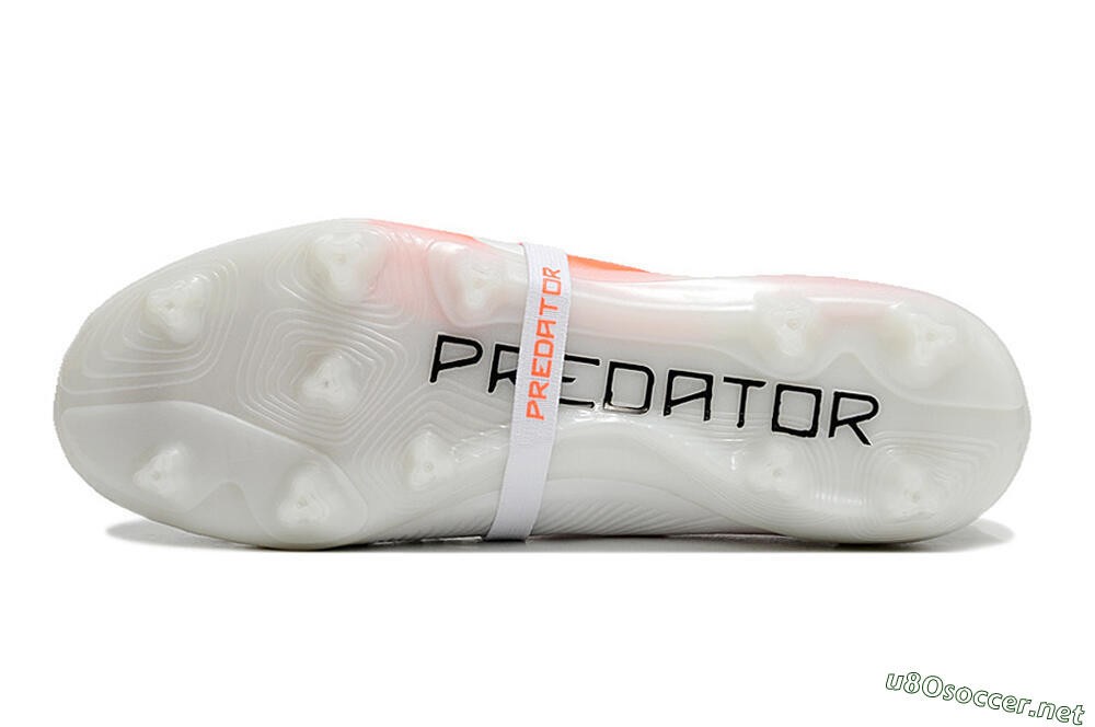 Unisex Adidas Predator Elite Foldover Tongue FG Football Boots - Beige/White/Red 6