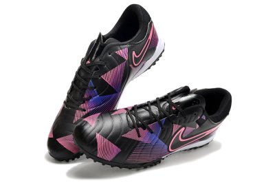 Men's Nike Tiempo Legend 10 Pro TF Football Shoes - Black/Purple/Pink