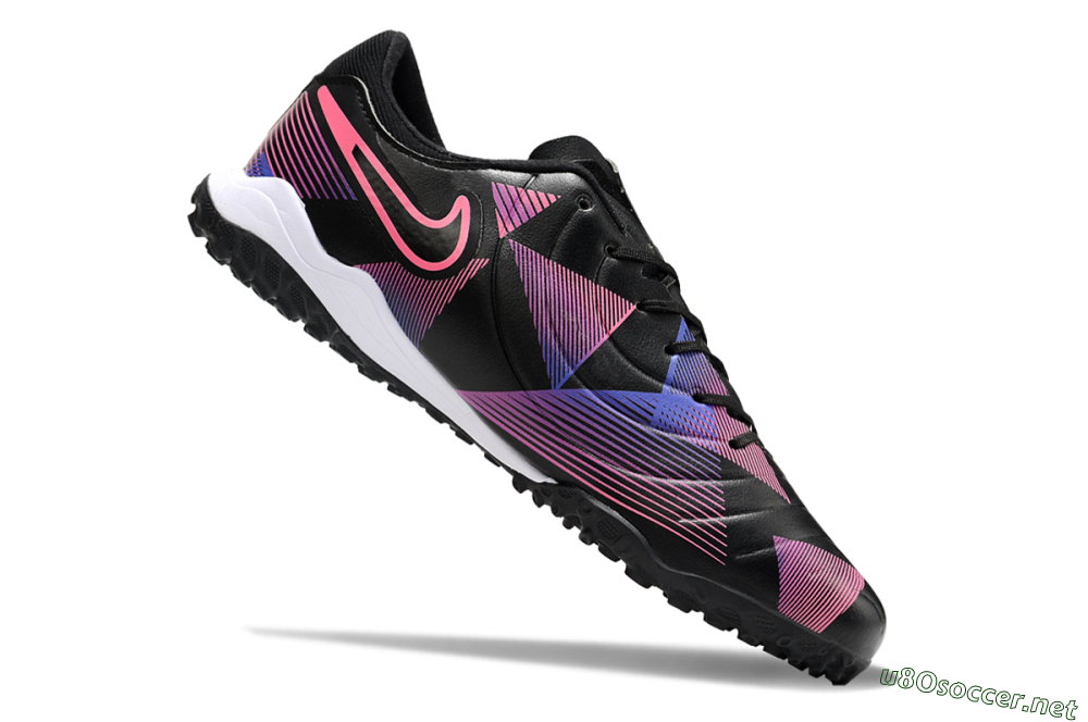 Men's Nike Tiempo Legend 10 Pro TF Football Shoes - Black/Purple/Pink 4