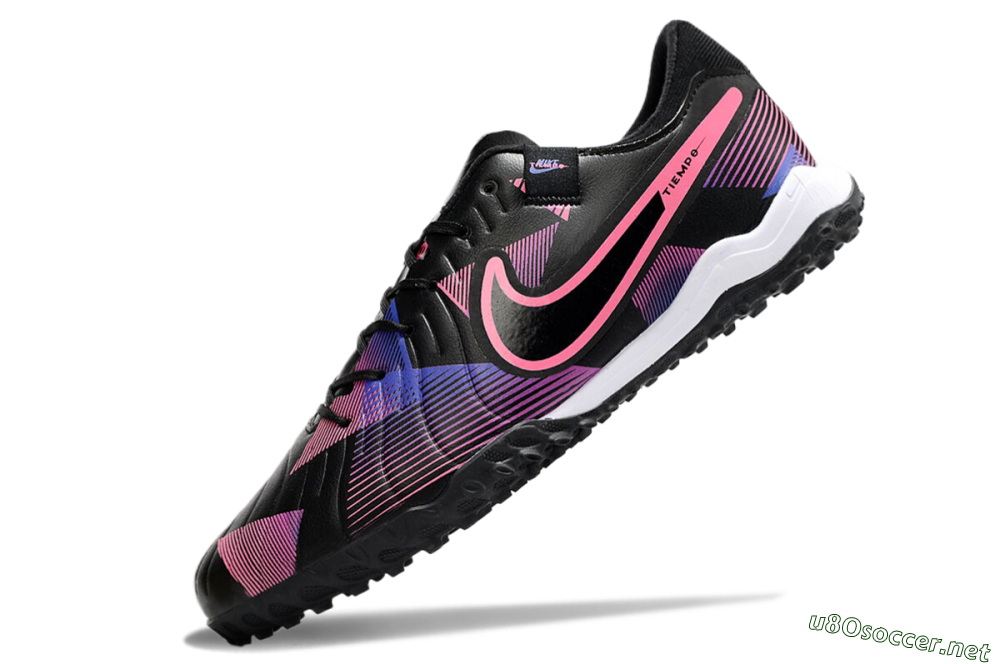 Men's Nike Tiempo Legend 10 Pro TF Football Shoes - Black/Purple/Pink 5
