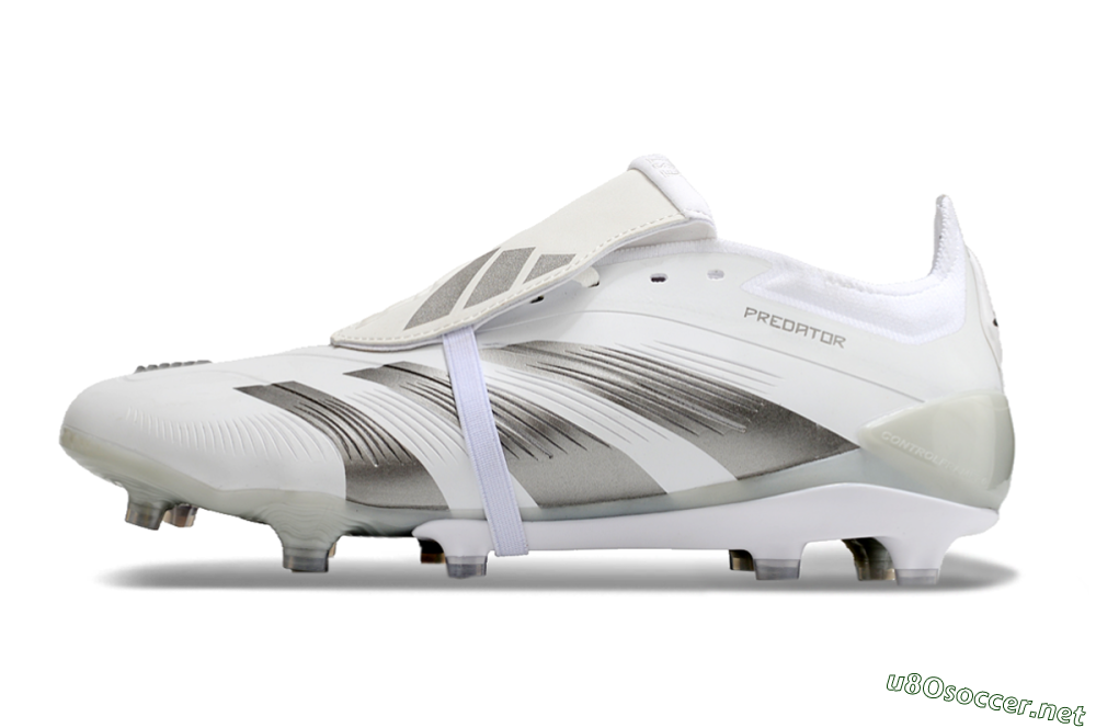 Men's Adidas Predator Elite Foldover Tongue FG Football Boots - White/Grey 0