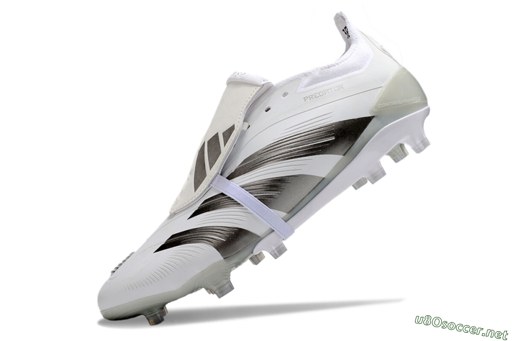 Men's Adidas Predator Elite Foldover Tongue FG Football Boots - White/Grey 5