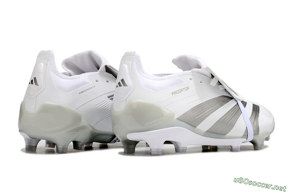 Men's Adidas Predator Elite Foldover Tongue FG Football Boots - White/Grey 6