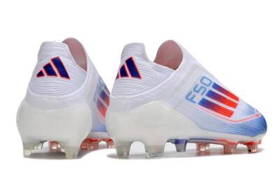Men's Adidas F50 Adizero FG Football Boots - White/Blue/Orange