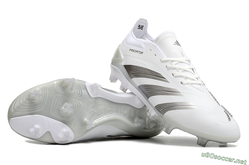 Men's Adidas Predator Accuracy.1 FG Football Boots - White/Silver/Grey 1
