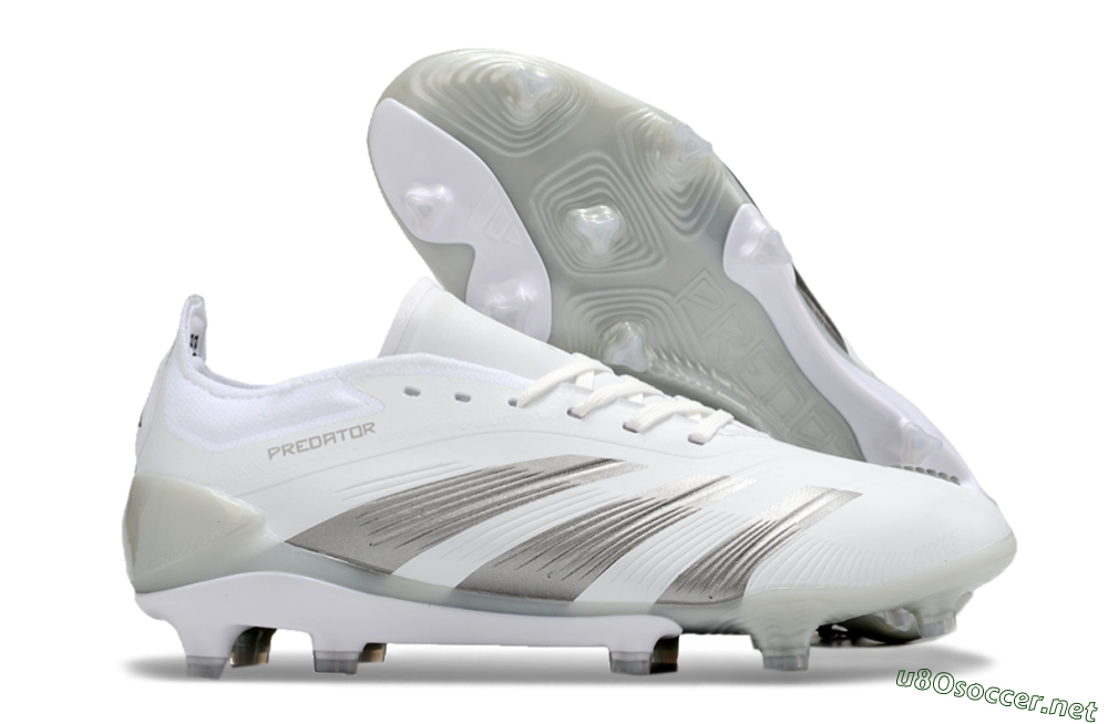 Men's Adidas Predator Accuracy.1 FG Football Boots - White/Silver/Grey 2