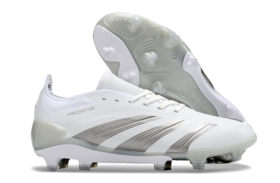 Men's Adidas Predator Accuracy.1 FG Football Boots - White/Silver/Grey