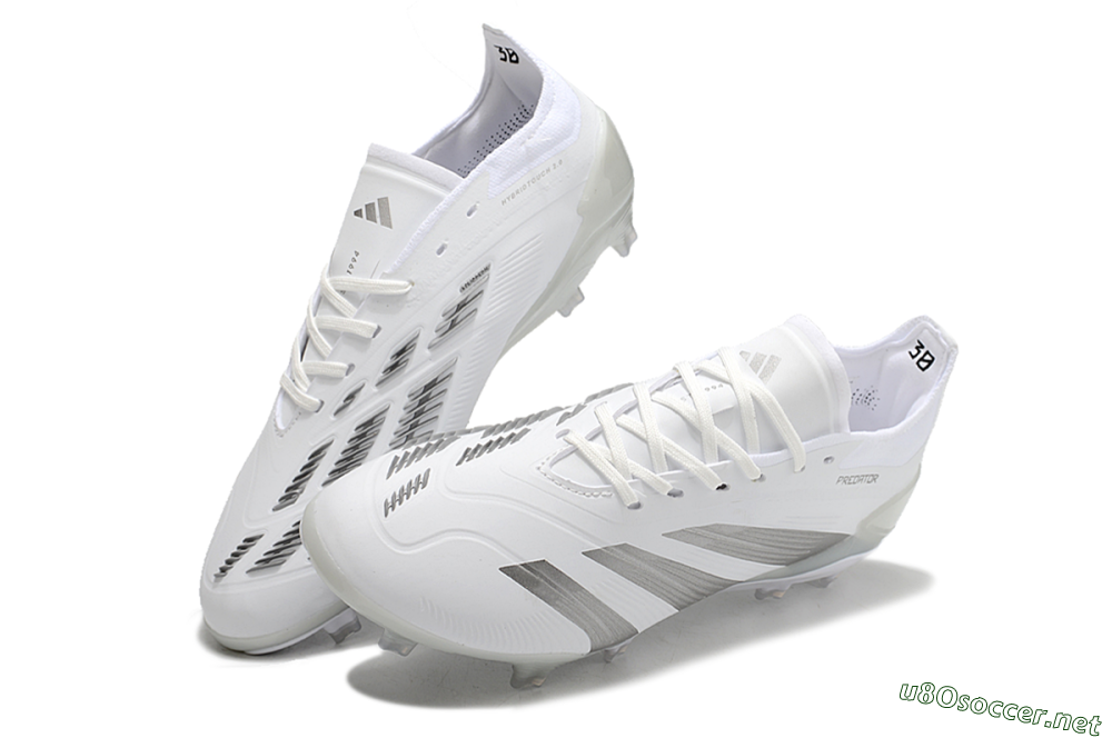 Men's Adidas Predator Accuracy.1 FG Football Boots - White/Silver/Grey 3