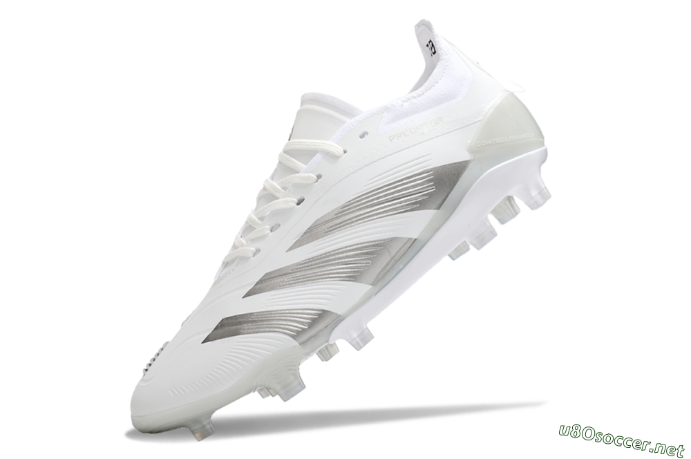 Men's Adidas Predator Accuracy.1 FG Football Boots - White/Silver/Grey 5